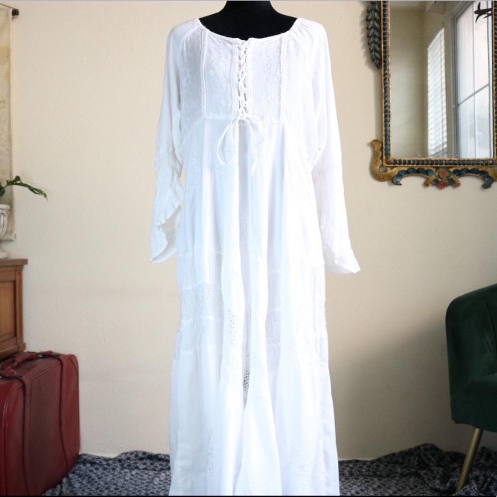 Prairie fairy renaissance corset maxi dress